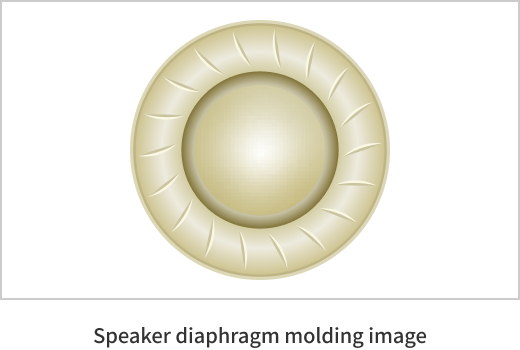 Speaker diaphragm molding image