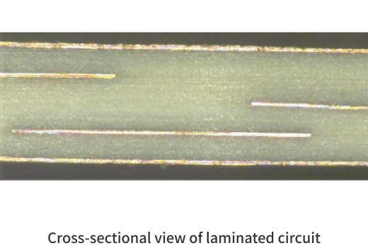 Cross-sectional view of laminated circuit